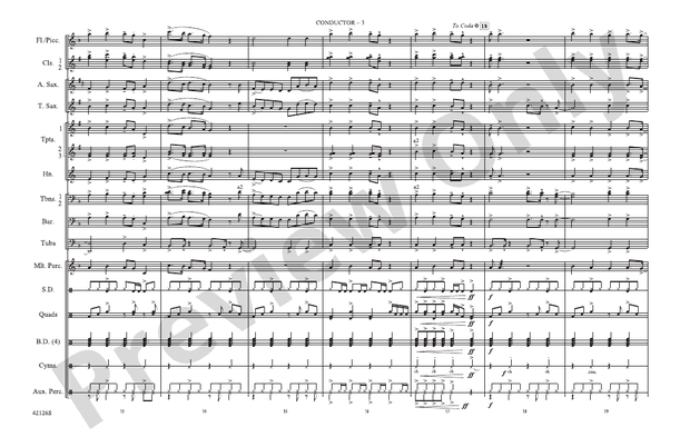 Treasure – Marching Band Conductor Score & Parts (Digital Download)