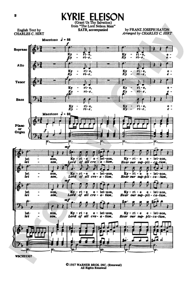 Kyrie Eleison (Grant Us Thy Salvation) (from The Lord Nelson Mass) – SATB Choral Octavo (Digital Download)
