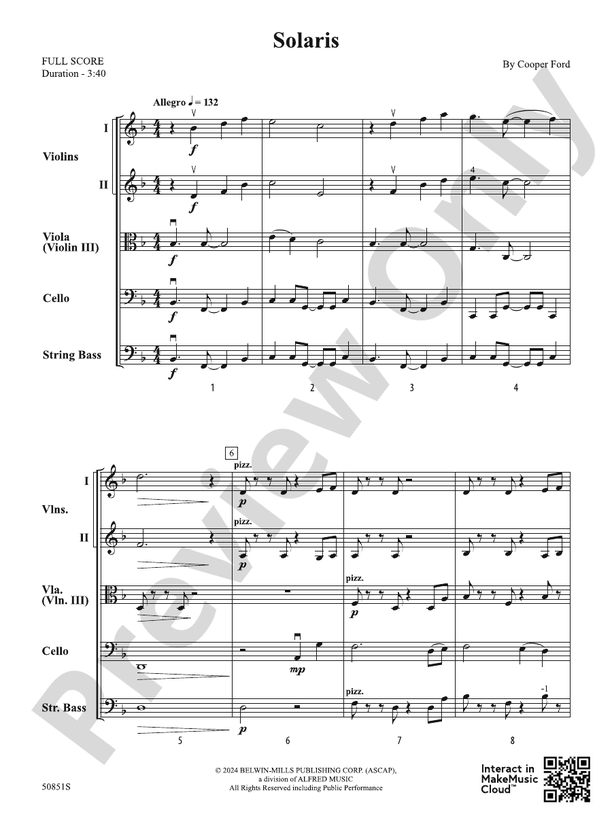 Solaris – String Orchestra Conductor Score & Parts (Digital Download)