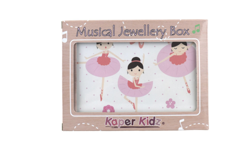 Ballet Jewellery Box Anna Ballerina Rectangular Shaped Box