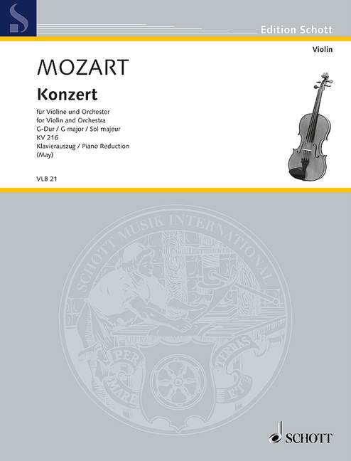 Mozart Violin Concerto in G K 216 Violin/Piano