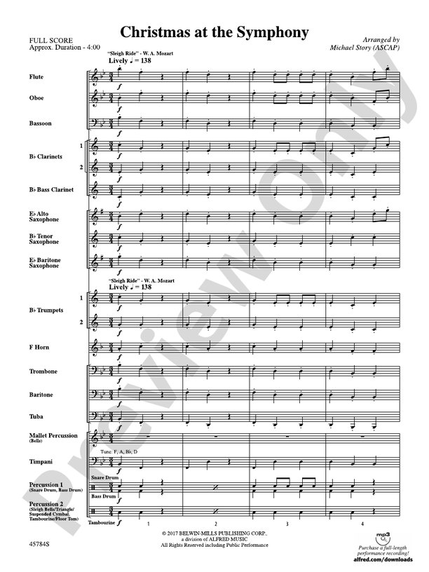 Christmas at the Symphony - Concert Band Conductor Score & Parts (Digital Download)