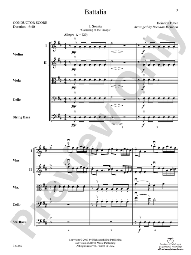Battalia – String Orchestra Conductor Score & Parts (Digital Download)