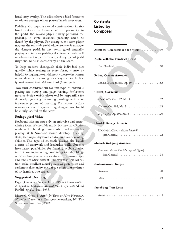 Essential Keyboard Trios: 10 Intermediate to Early Advanced Selections in Their Original Form - 1 Piano, 6 Hands (Digital Download)