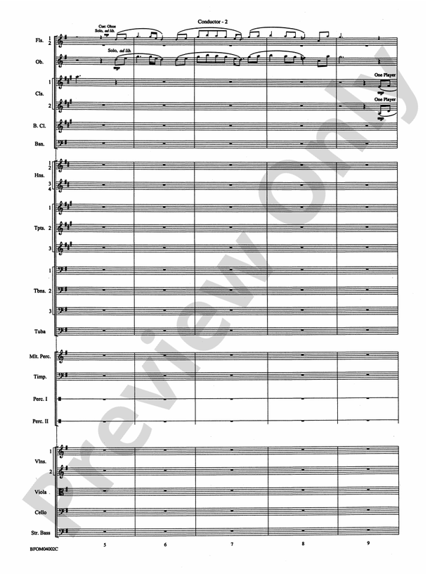 Prairiesong – Full Orchestra Conductor Score & Parts (Digital Download)