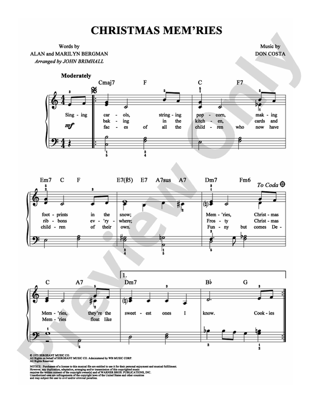 Christmas Mem'ries - DSM-PS-0008869 - Easy Piano (Digital Download)