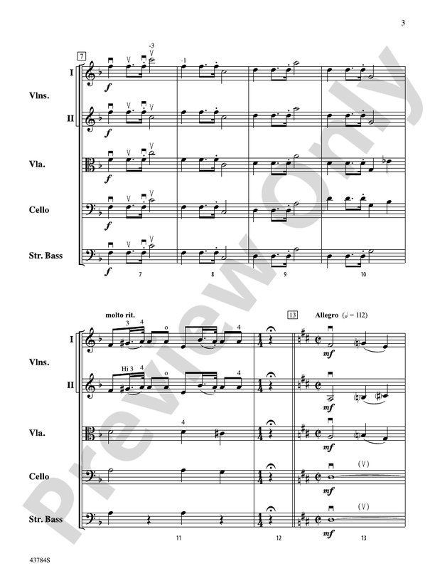 Symphony No. 104, 1st Movement – String Orchestra Conductor Score & Parts (Digital Download)