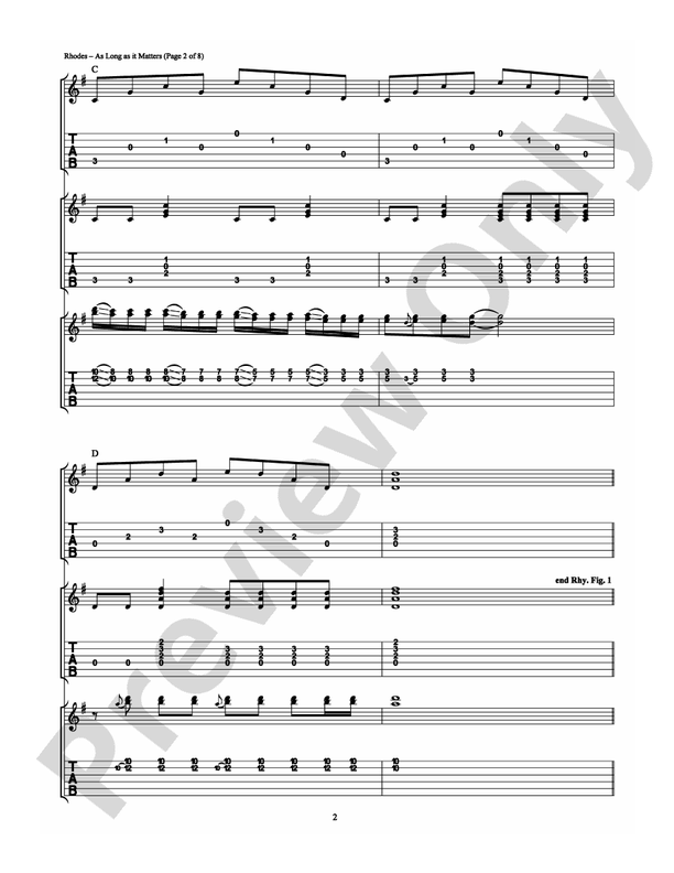 As Long As It Matters - Guitar TAB (Digital Download)