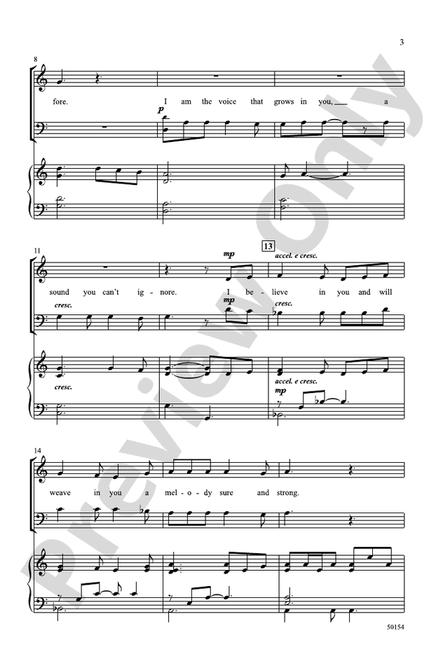 I Am Song - 3 Part Mixed/SAB Choral Octavo (Digital Download)