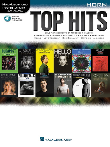 Top Hits - Horn - Book/OLA - Hal Leonard