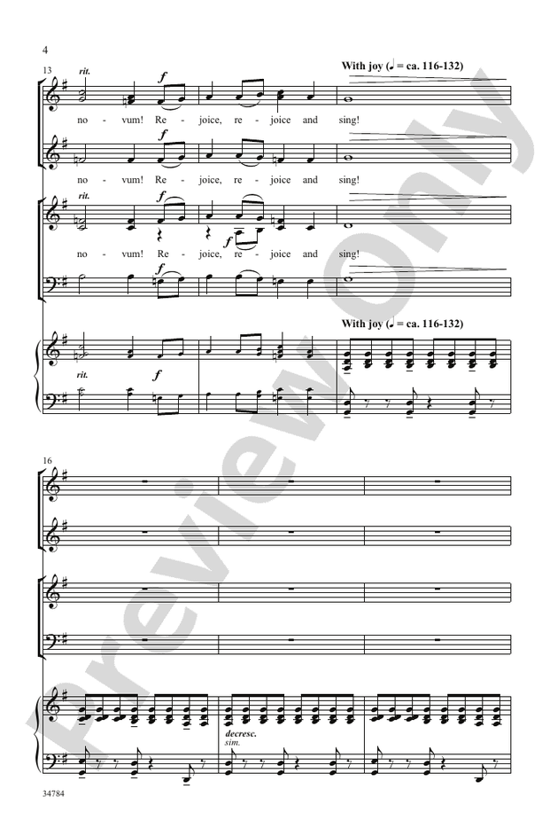 A Jubilant New Song - 3-Part Mixed/SAB Choral Octavo (Digital Download)