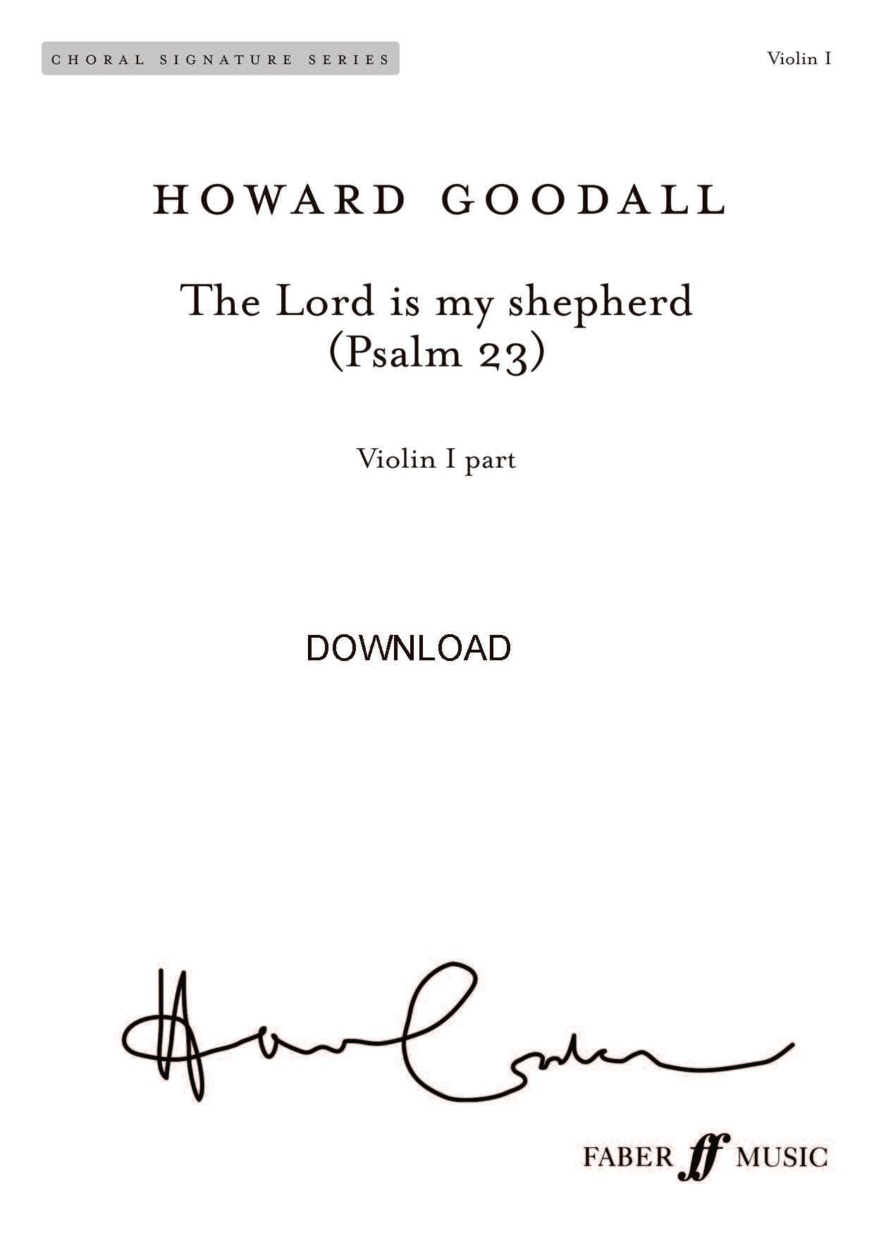 The Lord Is My Shepherd - Violin I Part (Digital Download)