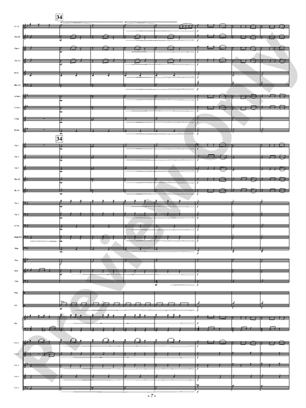 Ukrainian Bell Carol (Featuring a Small Woodwind Ensemble or Piano with Band) - Concert Band Conductor Score & Parts(Digital Download)