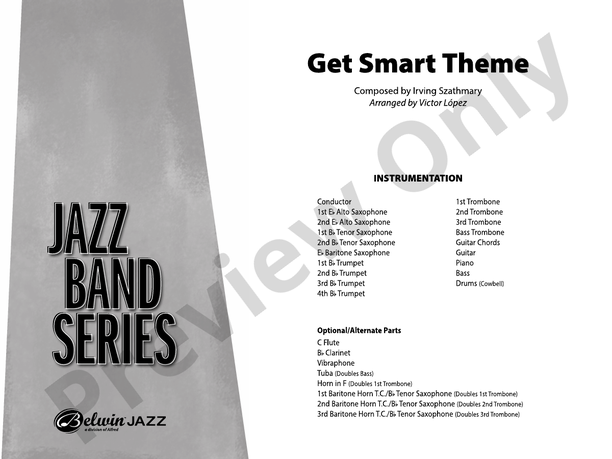 Get Smart Theme (Grade 3.5) – Jazz Ensemble Conductor Score & Parts (Digital Download)