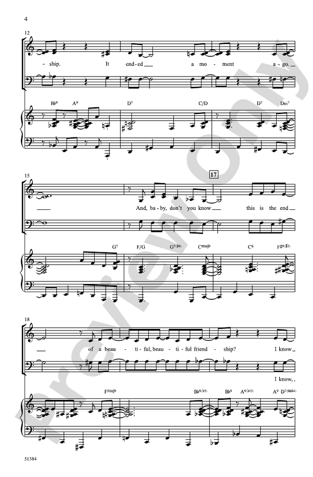 A Beautiful Friendship - SAB Choral Octavo (Digital Download)