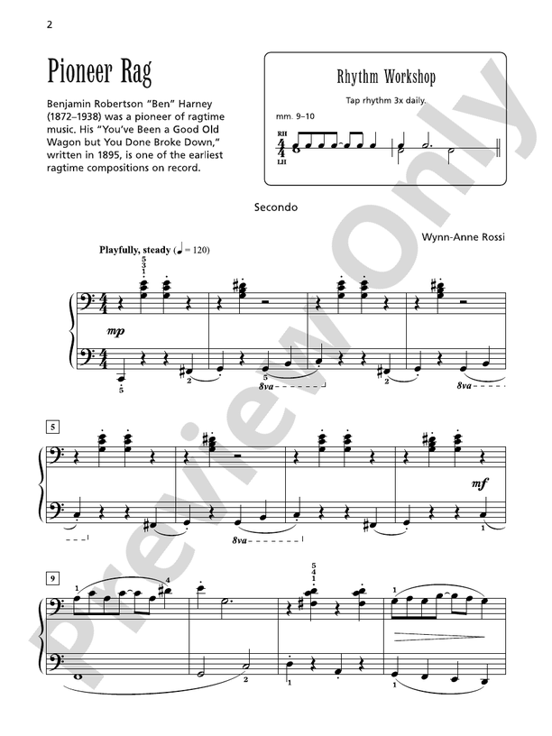 Pioneer Rag - 1 Piano, 4 Hands (Digital Download)