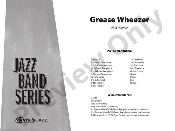 Grease Wheezer - Jazz Ensemble Conductor Score & Parts (Digital Download)