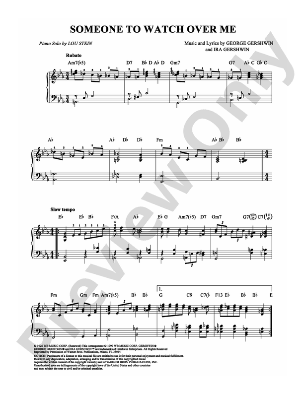 Someone To Watch Over Me - Piano (Digital Download)