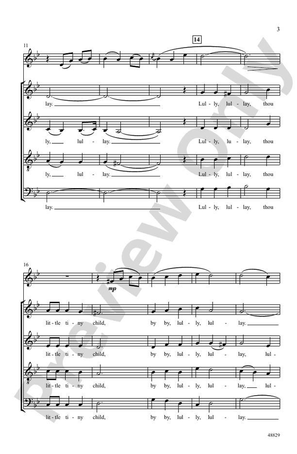 Coventry Carol – SATB a cappella Choral Octavo (Digital Download)