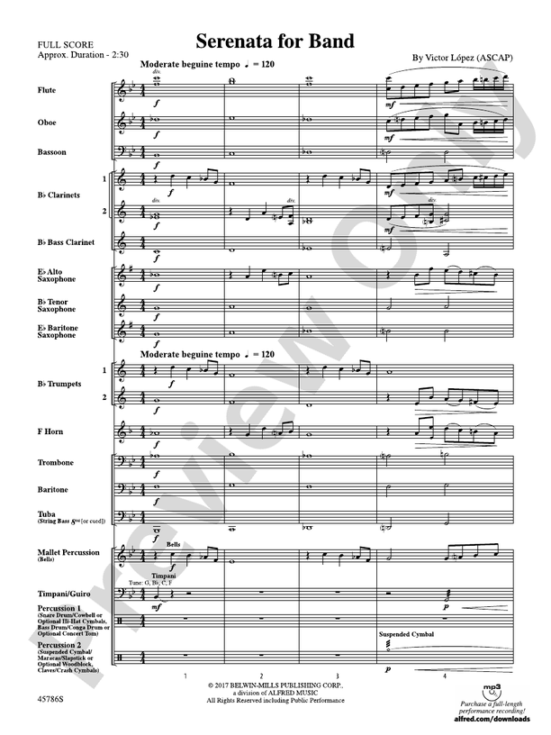 Serenata for Band - Concert Band Conductor Score & Parts (Digital Download)