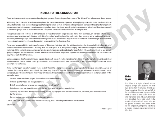 Uptown Funk - Jazz Ensemble Conductor Score & Parts(Digital Download)