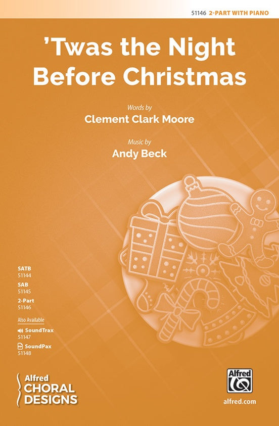 Twas the Night Before Christmas - 2 Part Treble Choral Octavo (Digital Download)