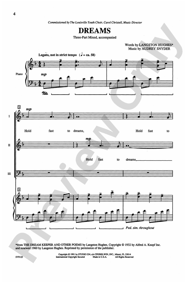 Dreams – 3-Part Mixed Choral Octavo (Digital Download)