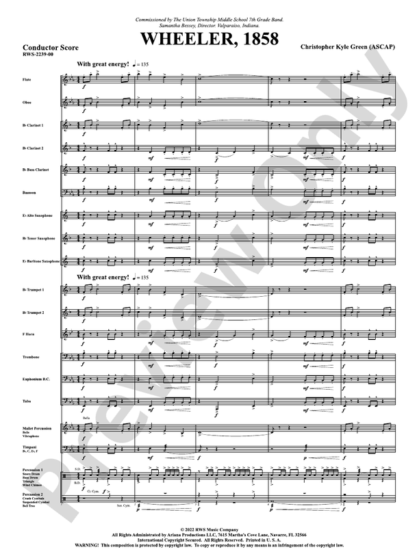 Wheeler, 1858 - Concert Band Conductor Score & Parts(Digital Download)