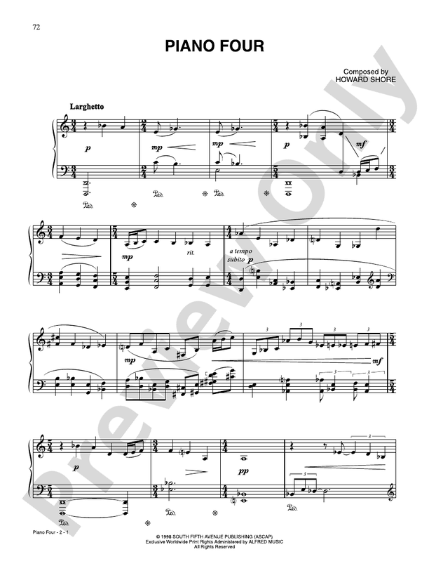 Piano Four - Piano (Digital Download)