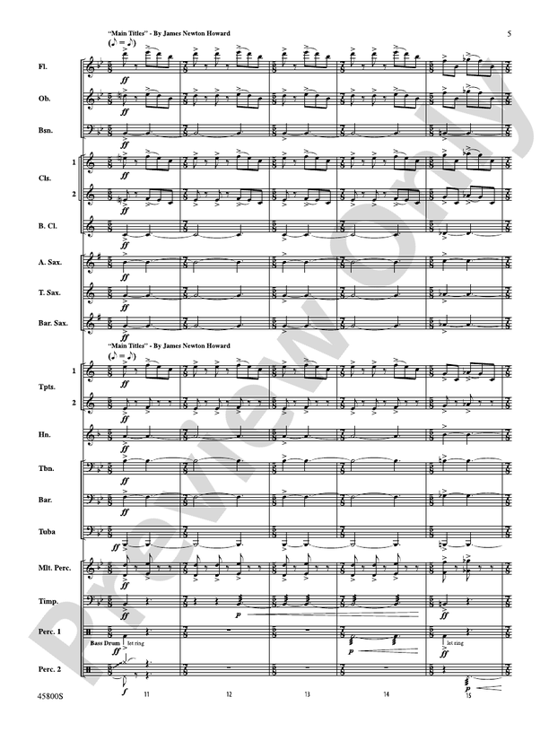 Suite from Fantastic Beasts and Where to Find Them - Concert Band Conductor Score & Parts (Digital Download)