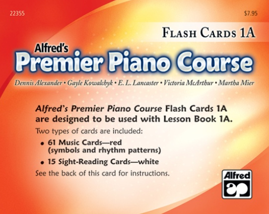 Premier Piano Course Flash Cards Level 1A