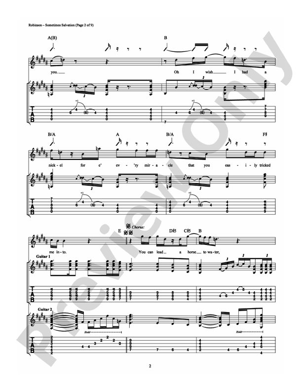 Sometimes Salvation - Guitar TAB (Digital Download)
