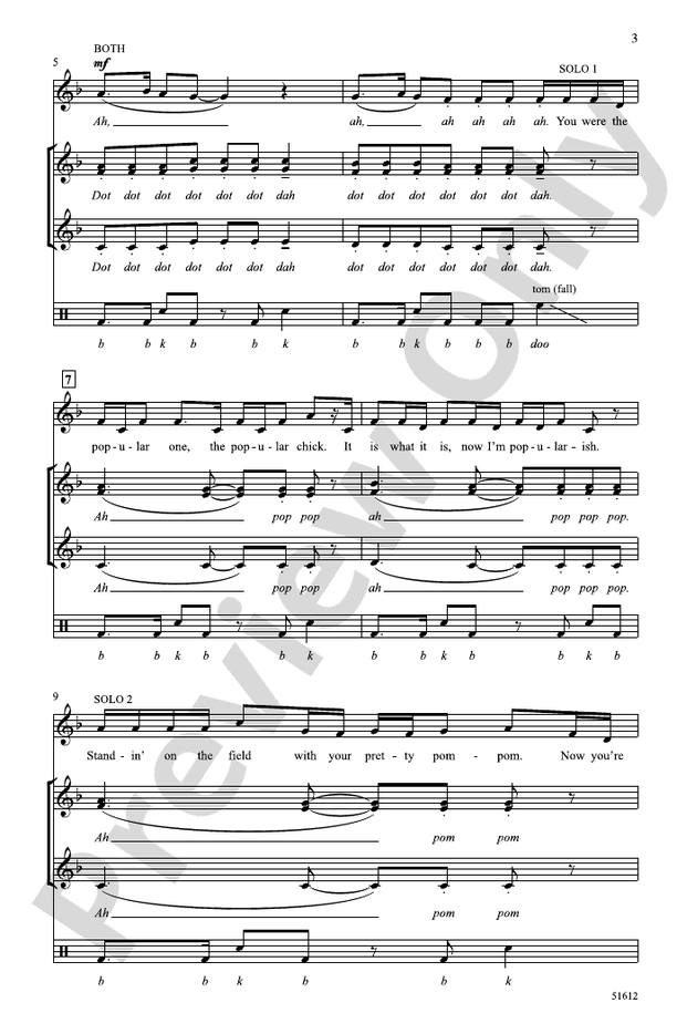 Popular Song - SSA Choral Octavo (Digital Download)