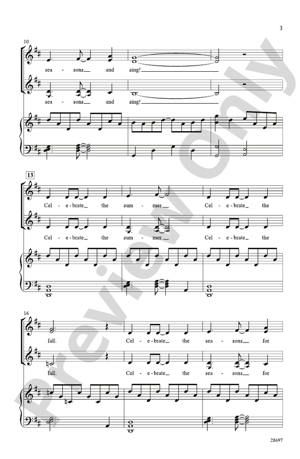 Celebrate the Seasons – SSAA Choral Octavo (Digital Download)