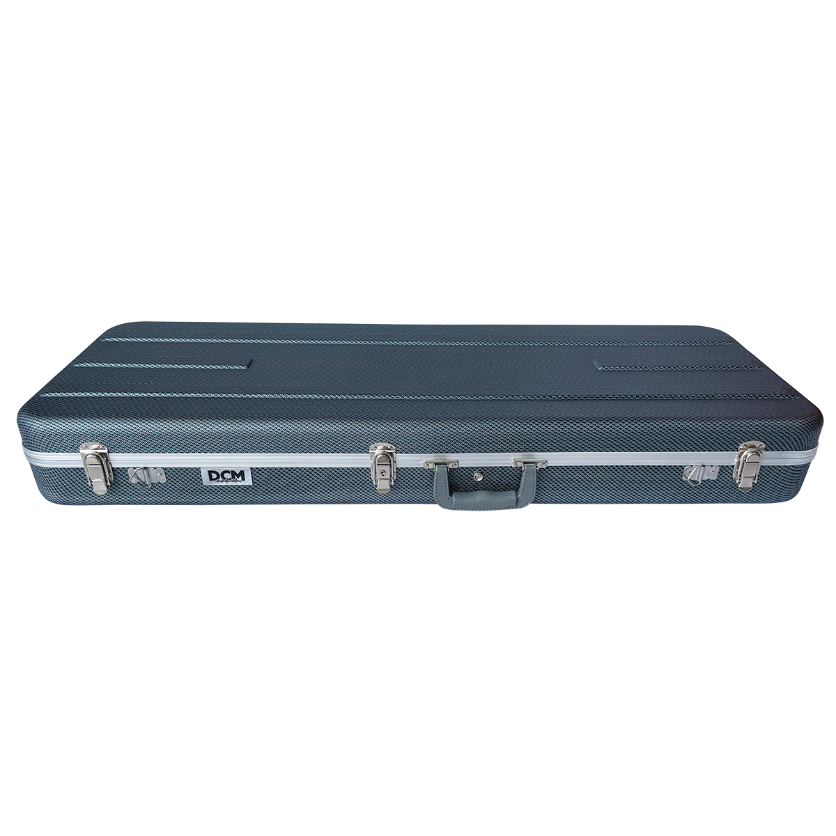 DCM EC2C ABS / Fibre Deluxe Electric Guitar Case Dark Silver Lining
