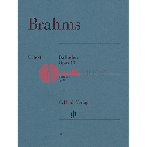 Brahms - Ballades Op10 - Piano Solo Henle HN935