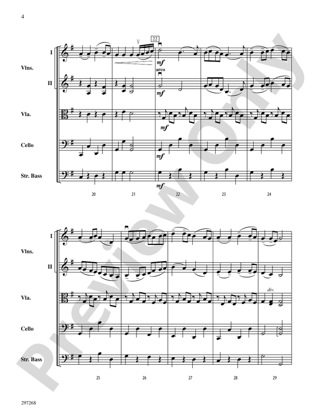 Fantasy on Simple Gifts – String Orchestra Conductor Score & Parts (Digital Download)