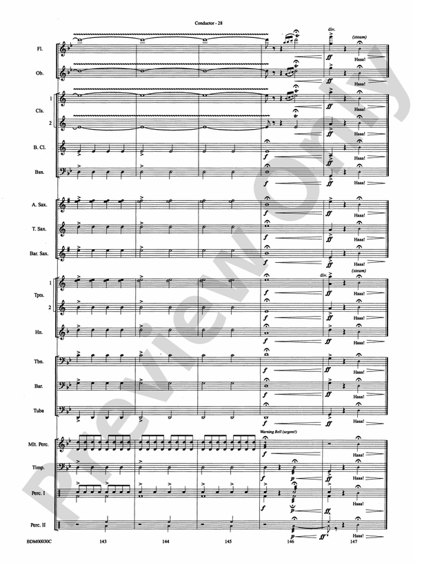 The Great Locomotive Chase - Concert Band Conductor Score & Parts (Digital Download)