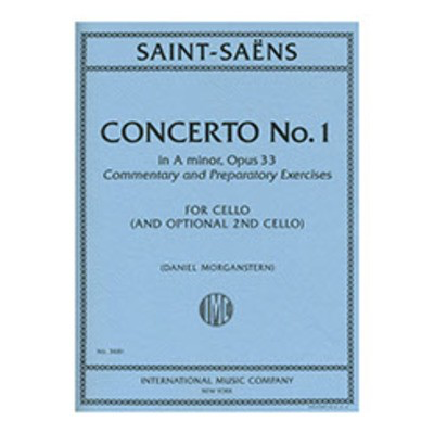 Concerto No. 1 in A minor, Op. 33 - Commentary and Preparatory Exercises (with optional 2nd Cello) - Camille Saint-Saens - Cello IMC Cello Solo