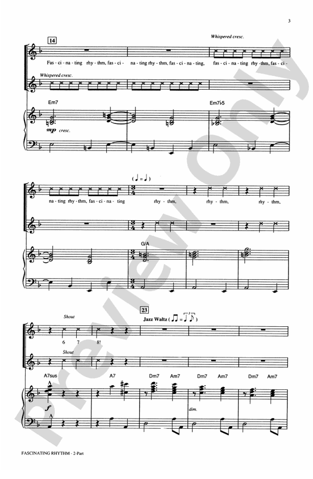 Fascinating Rhythm – 2-Part Choral Octavo (Digital Download)