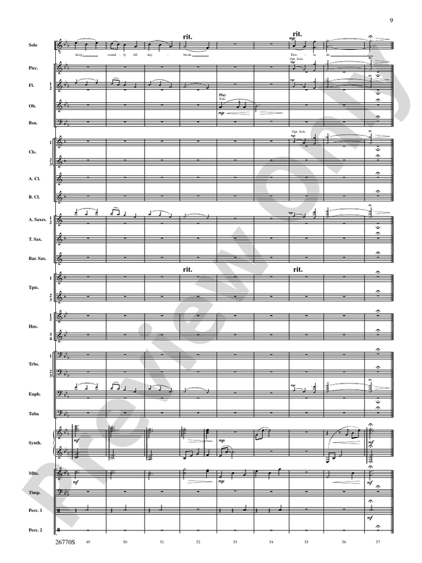 Irish Songs - Concert Band Conductor Score & Parts (Digital Download)