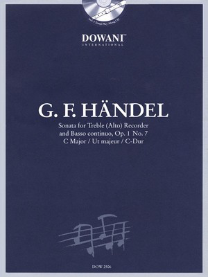 Handel: Sonata in C Major, Op. 1, No. 7 - for Treble (Alto) Recorder and Basso Continuo - George Frideric Handel - Treble Recorder Dowani Editions /CD