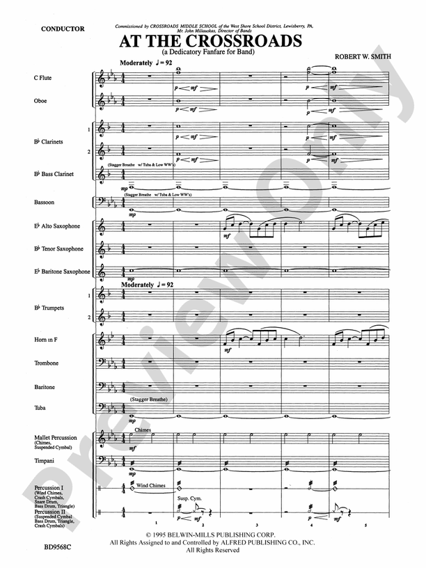 At the Crossroads - Concert Band Conductor Score & Parts (Digital Download)