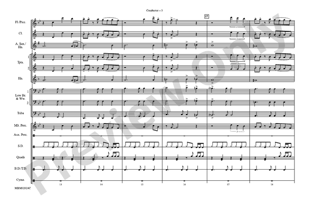 Na Na Hey Hey Kiss Him Goodbye (Arr. Doug Adams) – Marching Band Conductor Score & Parts (Digital Download)