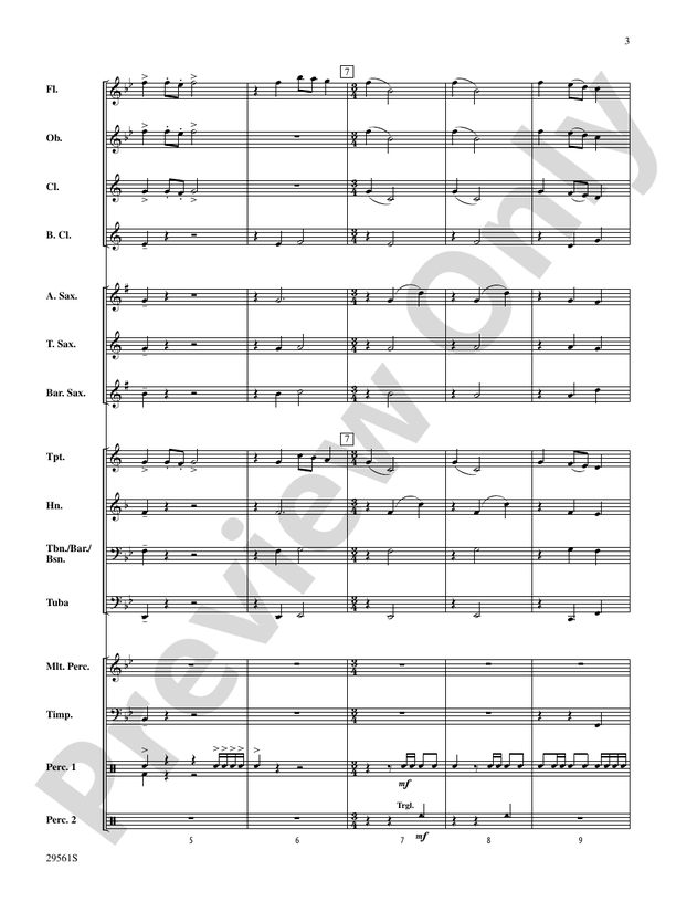 Flourish for Winds and Percussion - Concert Band Conductor Score & Parts (Digital Download)