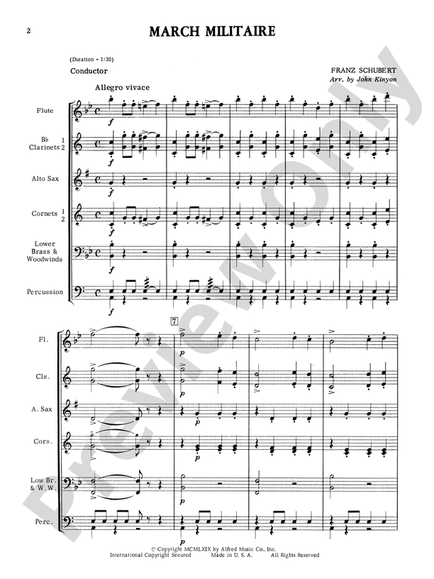 March Militaire - Concert Band Conductor Score & Parts (Digital Download)