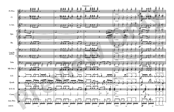 Los Conquistadores – Marching Band Conductor Score & Parts (Digital Download)