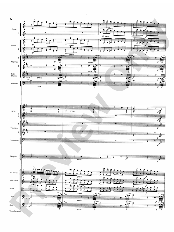 Titus Overture – Full Orchestra Conductor Score & Parts (Digital Download)