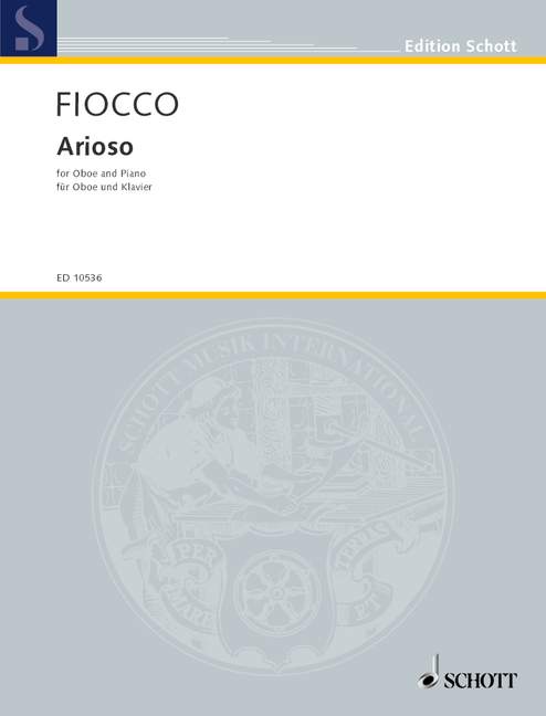 Arioso - Oboe/Piano - Fiocco - Schott ED10536