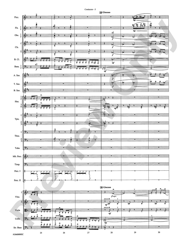 An American in Paris Suite – Full Orchestra Conductor Score & Parts (Digital Download)
